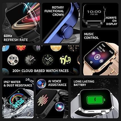 beatXP Unbound 1.78 Super AMOLED Display Bluetooth Calling Smart Watch, Metal Body - OG House