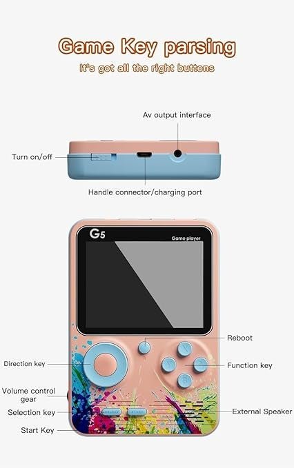 G5 Game Box Classic Video Games Portable Handheld Pocket Gaming Console - OG House(Original Gadget)