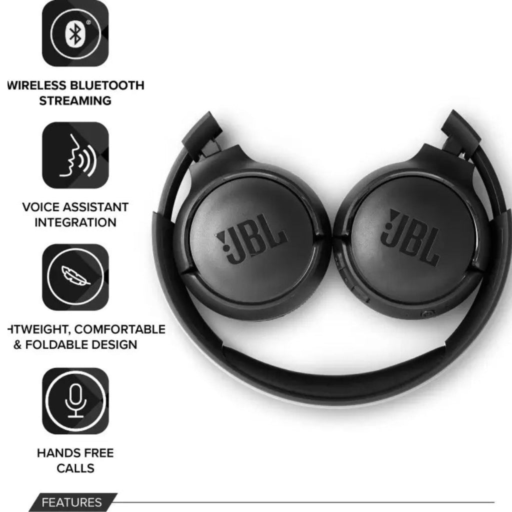 JBL T500BT Bluetooth (Black, On the Ear) - OG Househeadphonetag1#