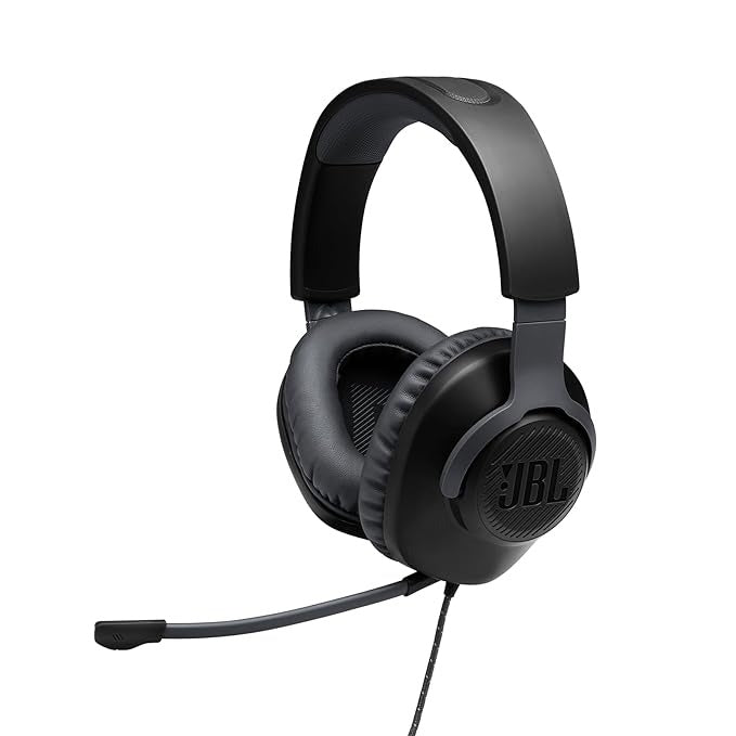 JBL Quantum 100 Wired Over Ear Gaming Headphones with Mic